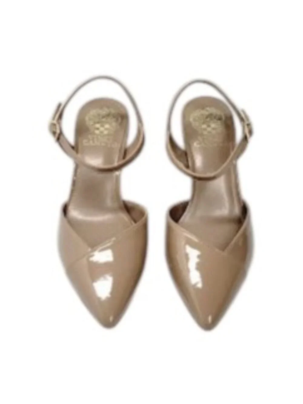 VINCE CAMUTO Huray Nude Patent Pointed Toe Slingback Pumps Women’s 7.5 NWOB - Picture 2 of 8